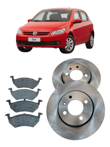 Juego Disco Freno Y Pastilla Volkswagen Gol G5