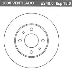 Disco de freno delantero ventilado