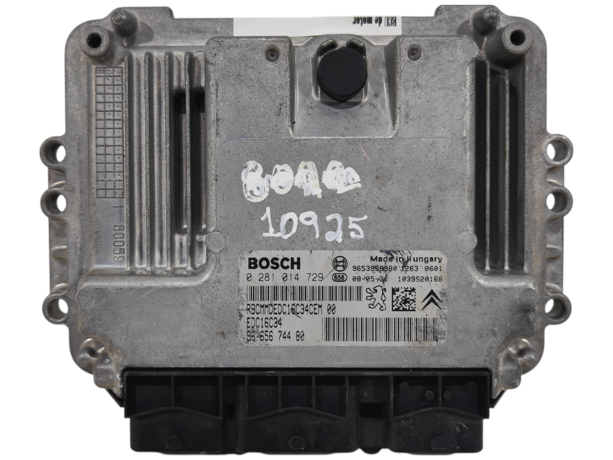 ECU de motor Citroen C4 1.6 HDI 2008, Ref: 10925-K3B7