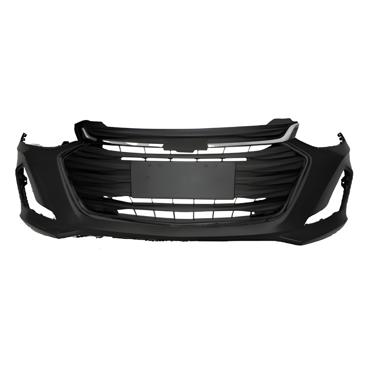 PARAGOLPE DELT. NEGRO LISO C/REJILLA C/MOLD. SUP. CROMADA C/MOLD. INF. NEGRA