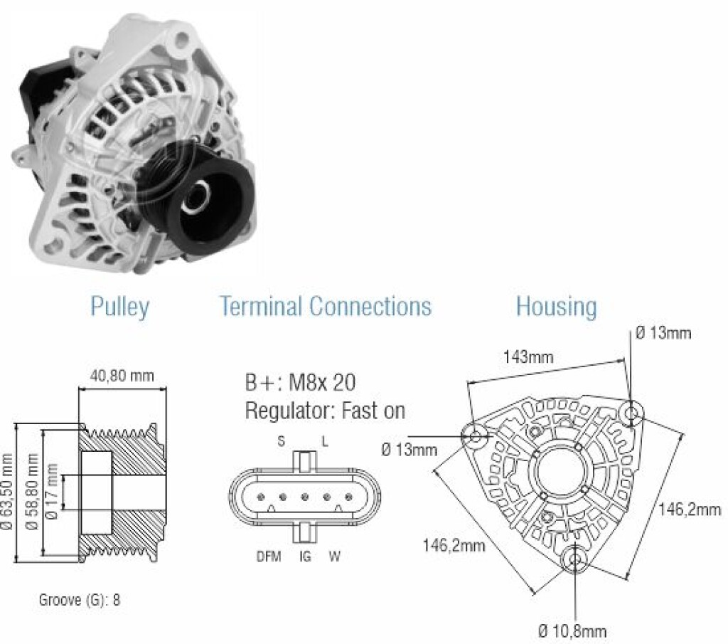 Alternador 24V 80A