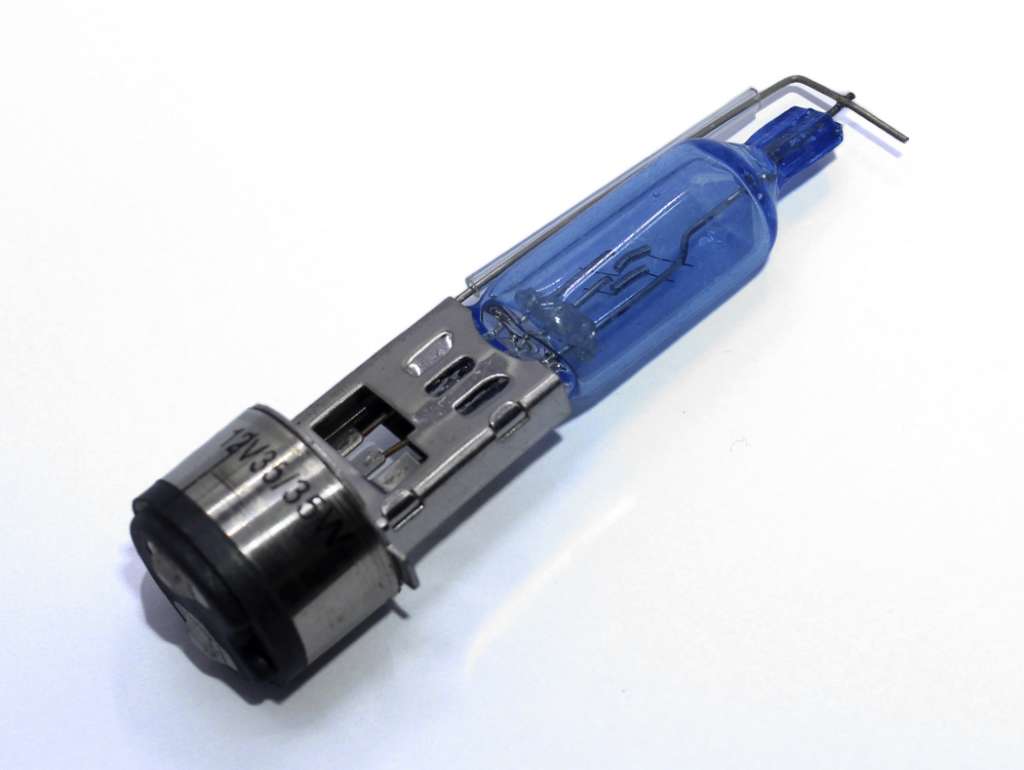 LAMPARA MOTO 12V. 35/35W TIPO BOSCH AZUL