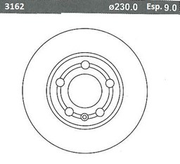 DISCO FRENO (232mm) TRA VW GOLF IV BREME