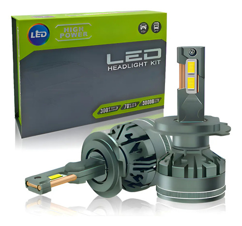 Kit Led H1 Lamparas Luces Auto Corta Larga 32.000 Lm 6000k