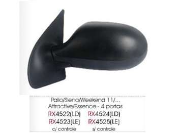 ESPEJO EXTERIOR FI PALIO FIRE 11/.. 4P BASE PLANA IZQ