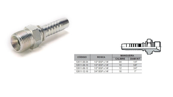 MACHO RECTO 1/2'' BSP X 14F 04 MANG.1/4''