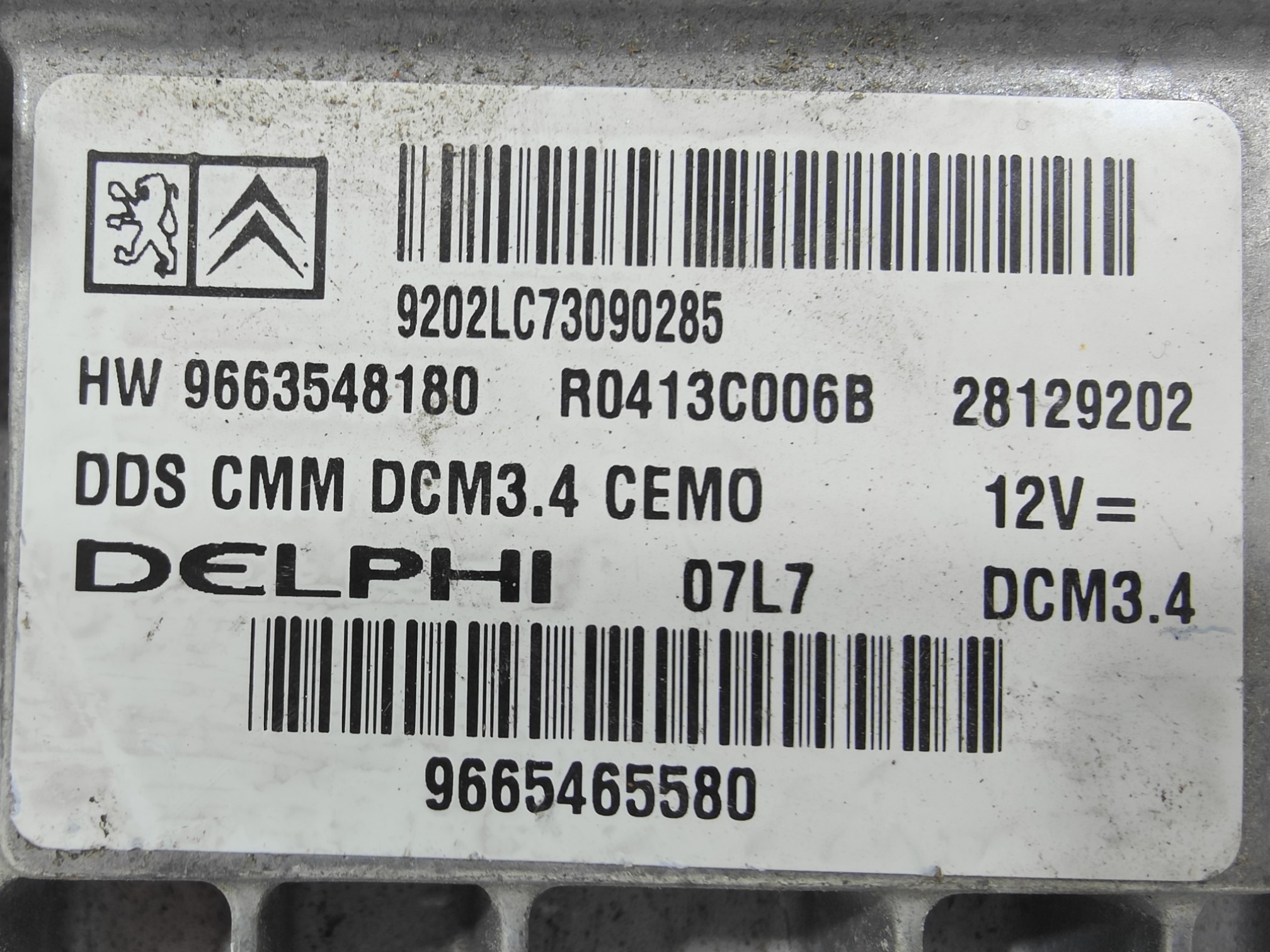 ECU de motor Peugeot Citroen 2.0HDI , Ref: 8293-K3C10