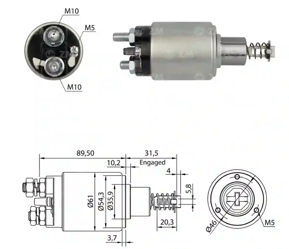 AUTOMATICO ARRANQUE BOSCH 24V MB VW CASE ZM536