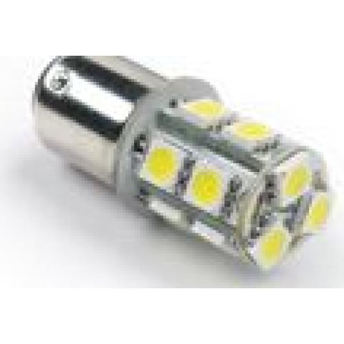 LAMPARA TIPO LED 2 POLO S25 BA15S BAY15D 13LEDS 5050SMD 10003 BLANCA CLD-L9101 STX