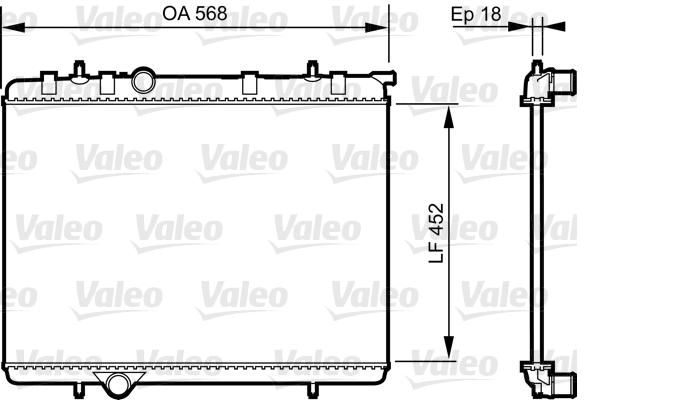RADIADOR AGUA MOTOR CITROEN PEUGEOT PARTNER BERLINGO B9 C4 307 308 VALEO [VALEO]