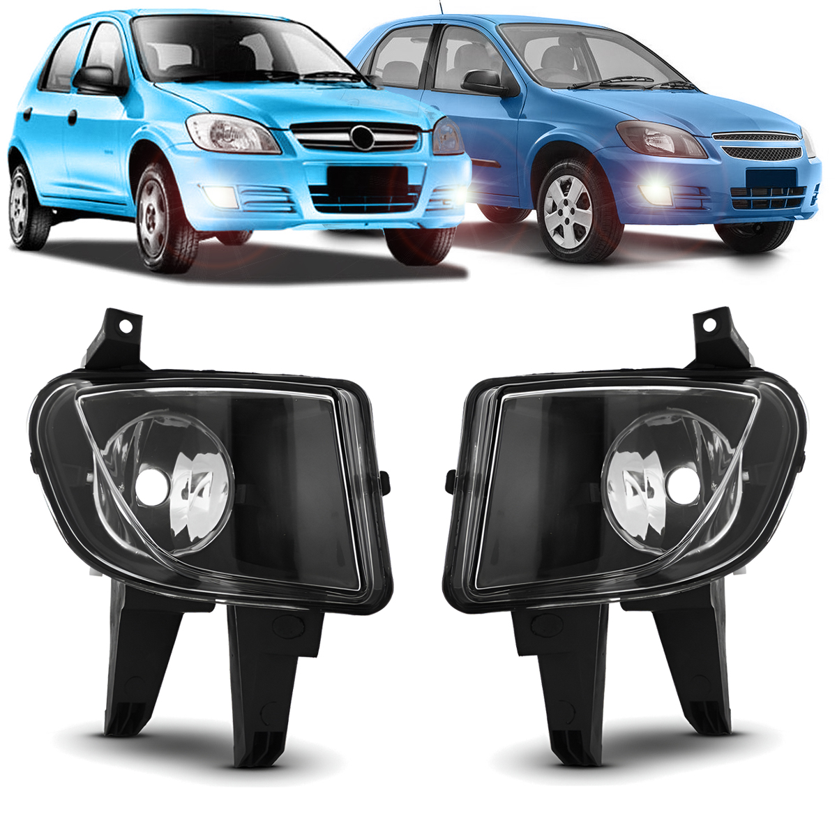 Kit 2 Faros Auxiliar Camineros Chevrolet Celta 2007 2016