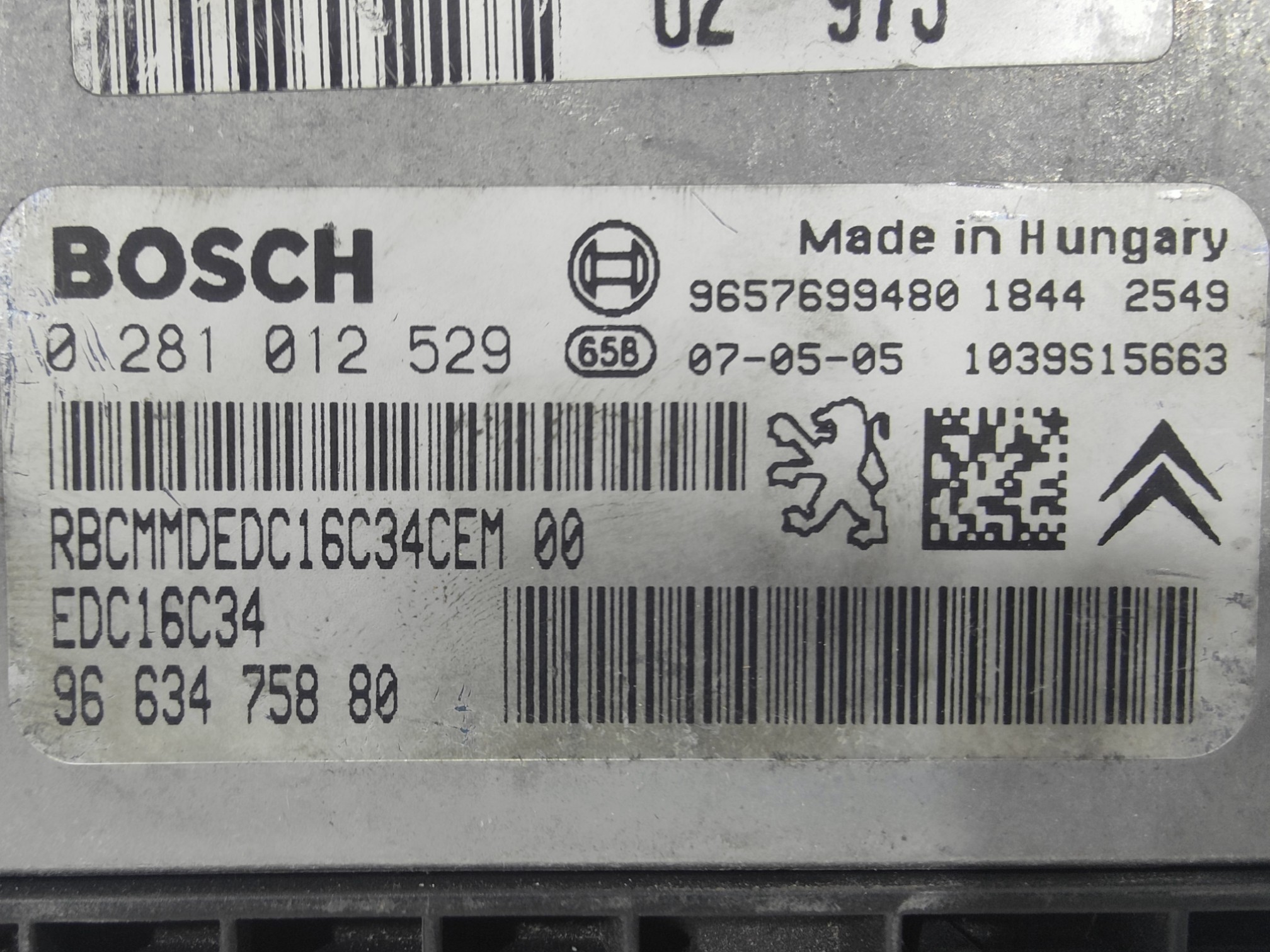 ECU de motor Peugeot 207 1.4 HDI , Ref: 8086-K3A7