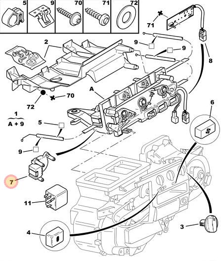 LLAVE MANDO CALEFACCION PEUGEOT BOXER [ORIGINAL PSA]