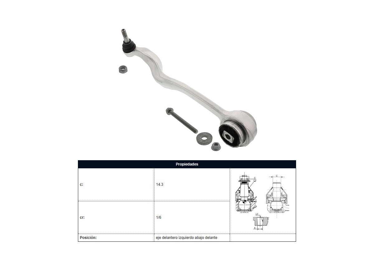 Brazo De Suspensión Del BMW 528I (E39)/530D (E39)/525 Tds (E39)/523I (E39)/525I (E39)/540I (E39) 95-05 Izq