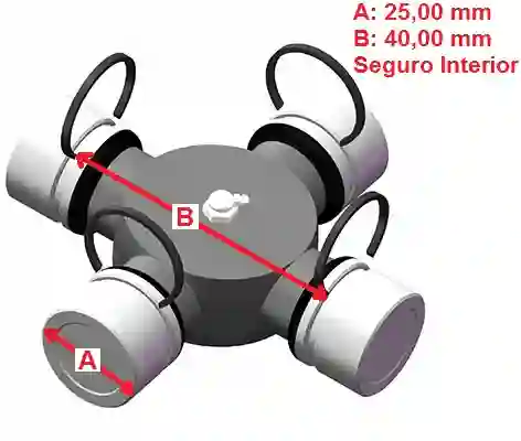CRUCETA 25.00mm U182-U184 (T)
