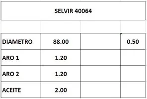 Juego de aros de pistón de 88.0 mm, sobremedida +0.50 mm, para motor 2.4L