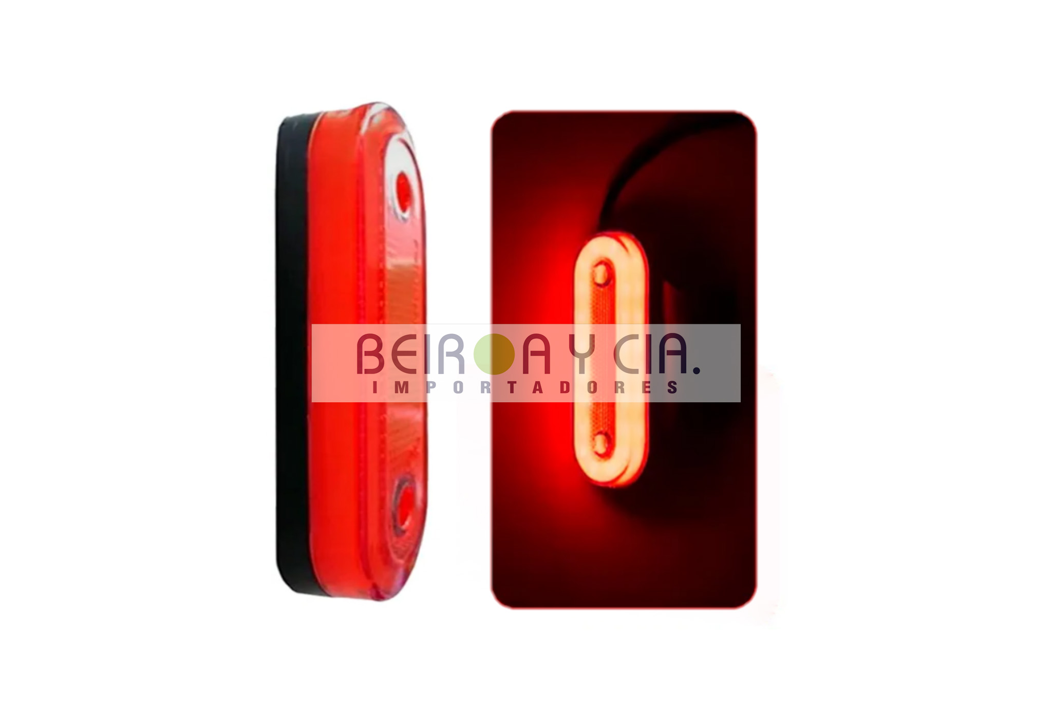 FAROL LATERAL OVAL. LED ARO ROJO 12/24V