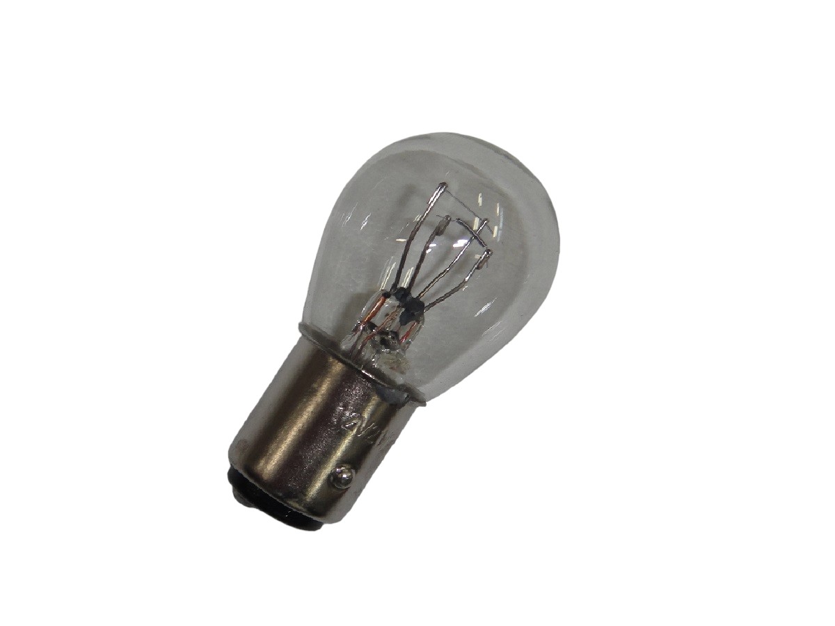 LAMPARA 12V 5/21W 2P – 2 FILAMENTOS – (PATAS DESPAREJAS)