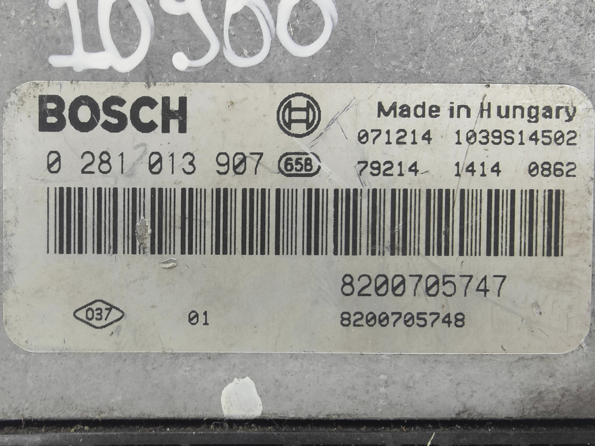 ECU de motor Renault MEGANE II SCENIC 1.9 DCI 130HP 2007, Ref: 10900-K3B6