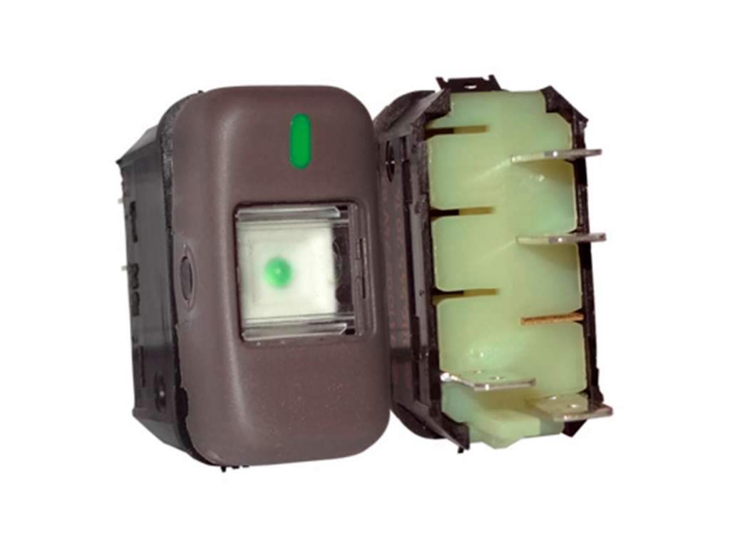 LLAVE TECLA MB AUXILIAR MARRON FINA UN GOLPE 4T. 24V