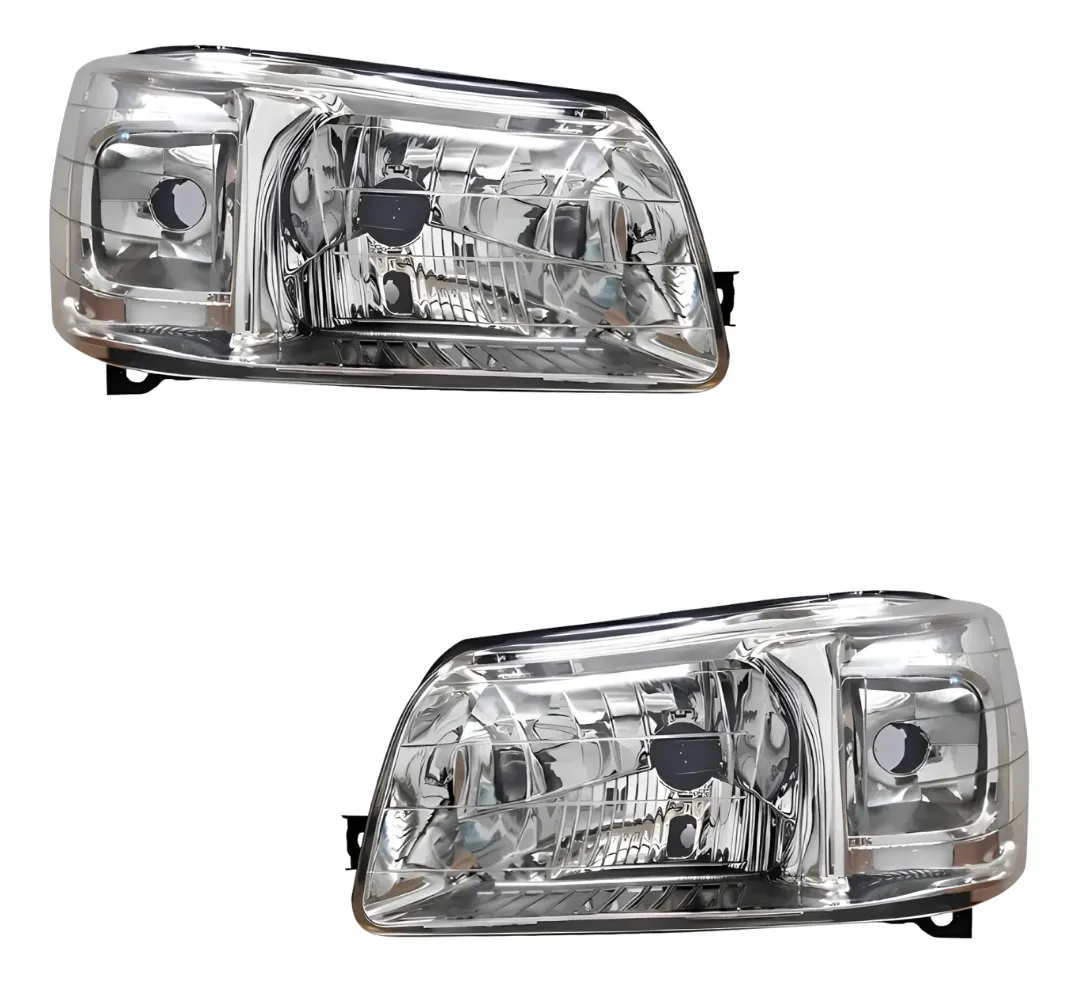 Par de faros delanteros cromados para Fiat Uno Fire (2004–2013)