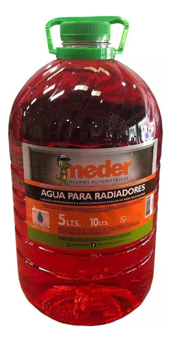 Agua Radiador Anticorrosivo Roja 5l