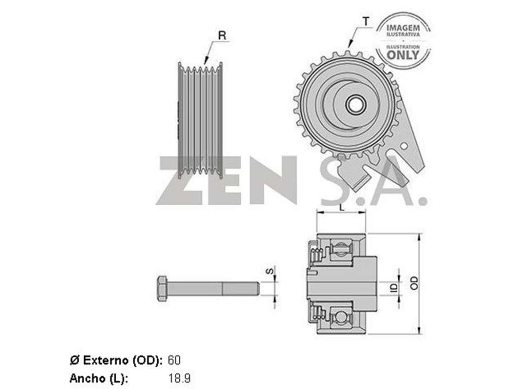 RULEMAN TENSOR VW GOL/PARATI/POLO DISTRIBUCION