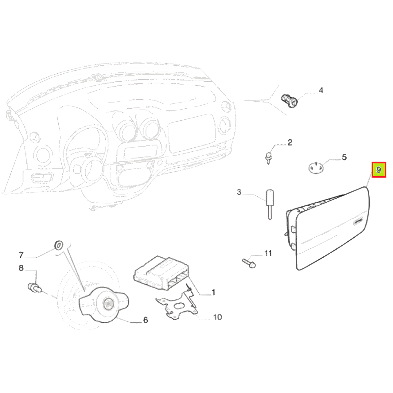 AIRBAG PASAJERO (TAKATA) -ORIGINAL