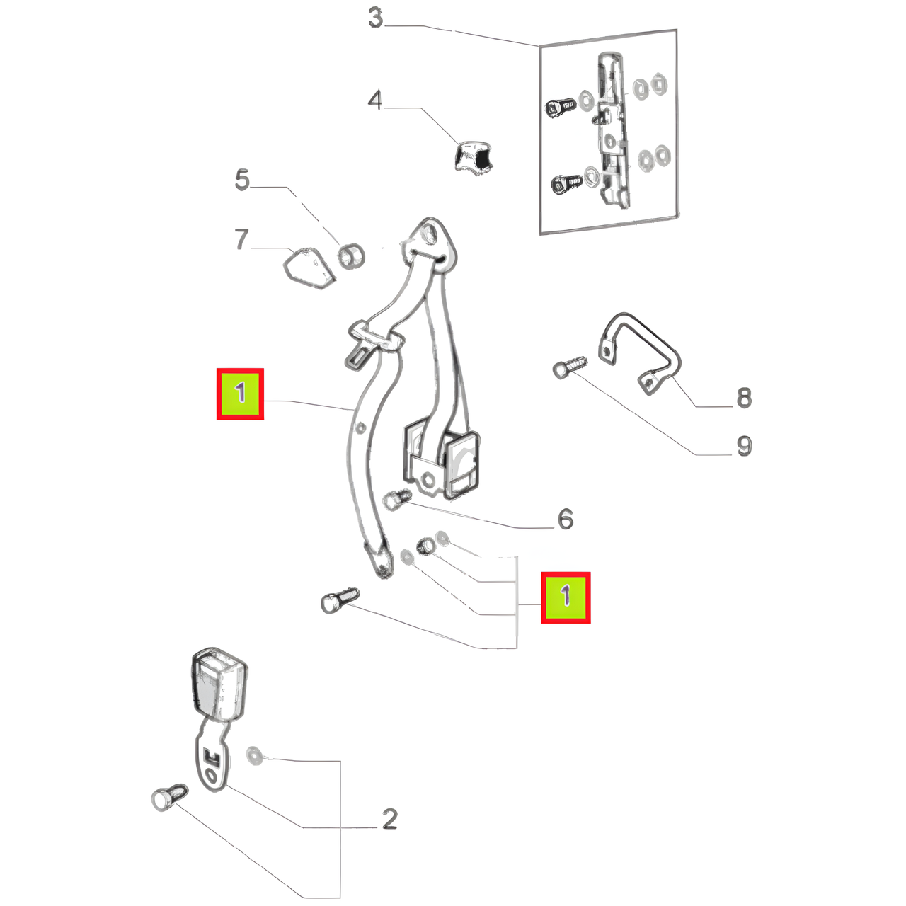 CINTO DE SEGURIDAD PIROTECNICO IZQ. (AUTOLIV) -ORIGINAL