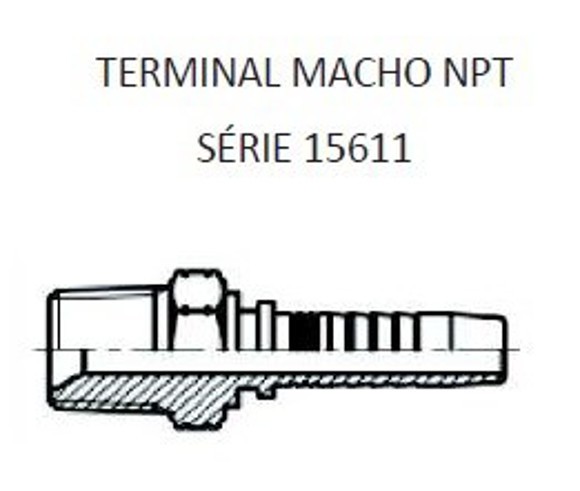 MACHO RECTO 1" NPT X 11,5F 16 MANG. 1" CONICO