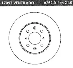 DISCO FRENO (262mm) DEL HONDA CIVIC-FIT 92 BREME