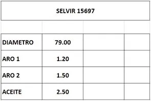 Juego de aros de pistón de 79.0 mm para motor 1.6 16V CTI, medida estándar