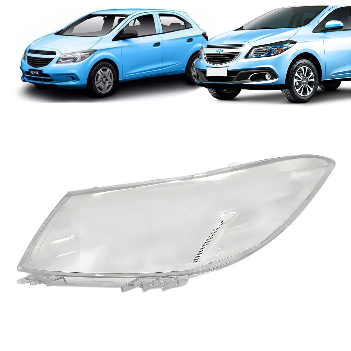 Lente Policarbonato Semioptica Izquierdo Chevrolet Prisma 2013 2019