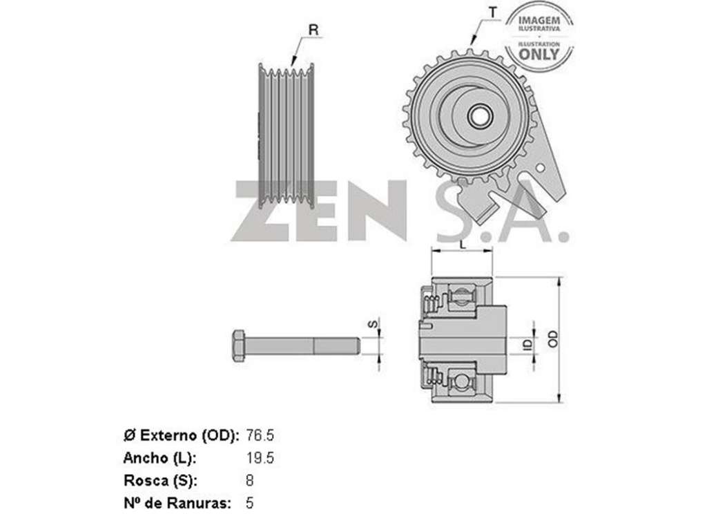 RULEMAN TENSOR PK GM CORSA/CELTA/AGILE