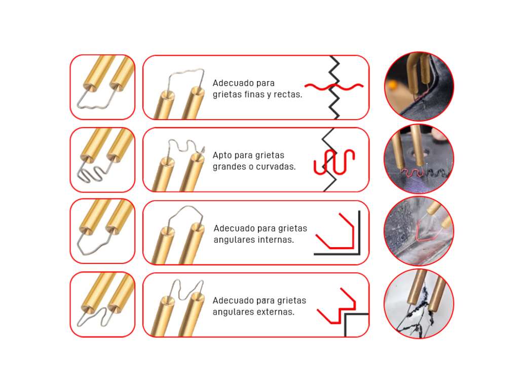Pistola soldadora de plástico universal con grampas