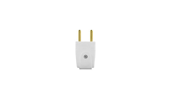 FICHA MACHO PRENSA BLANCA 2 EN LINEA 10AMP