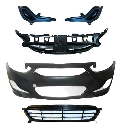 Paragolpe Delanter Rejillas Para Hyundai Accent 2012 2025
