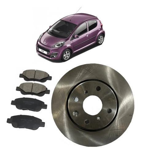 Juego Discos Freno Y Pastillas Peugeot 107