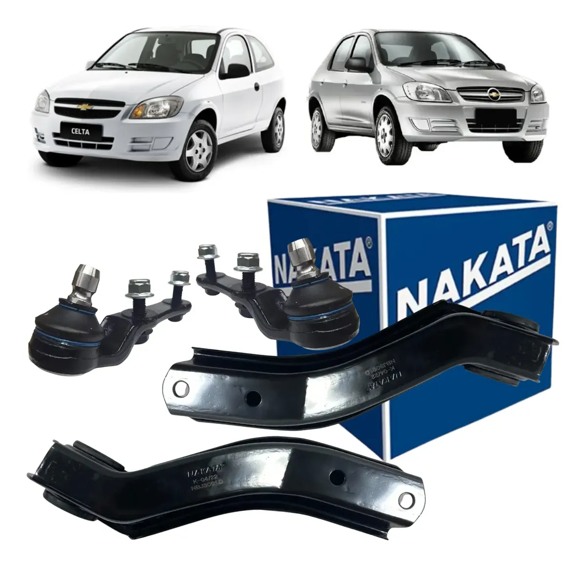 Par de brazos de control con rótulas para Celta Corsa Prisma 1999 2000 2001/2010 Eliminar de favoritos R$ 358 95