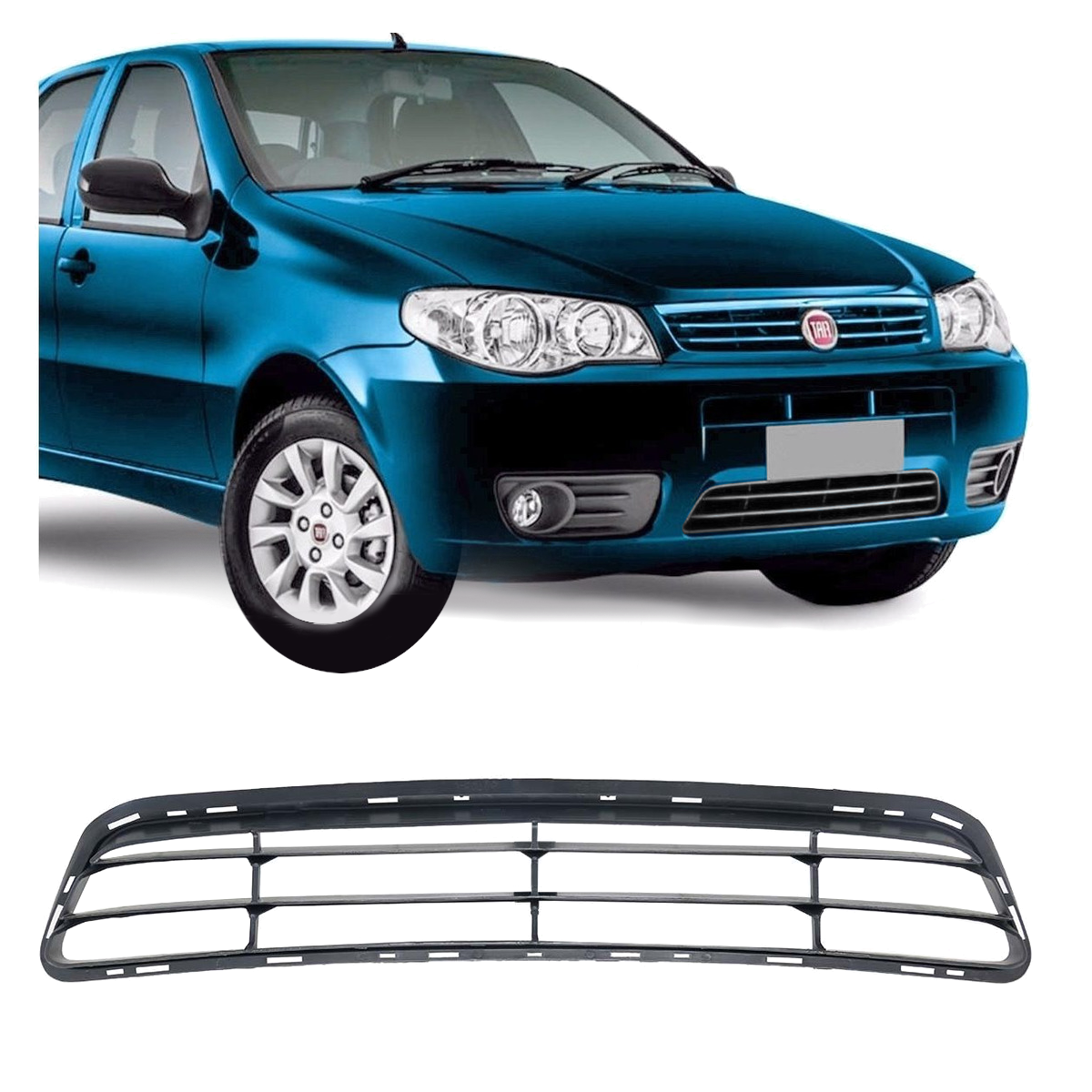 Rejilla Central de Paragolpe Fiat Palio Siena Fase 2 Fire Tipo Baston