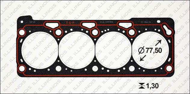 JUNTA VOLKSWAGEN TAPA CILINDROS GOL G5 FOX POLO SURAN 1.6 (AMIANTO) ILLINOIS