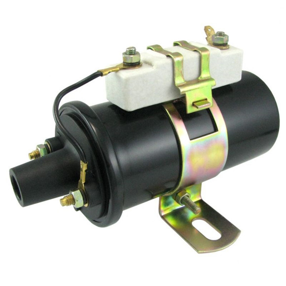 BOBINA DE ENCENDIDO UNIVERSAL CON RESISTENCIA SIN MODULO