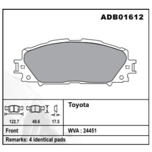 JGO. PASTILLAS FRENO VOLEEX C30 DEL. TAXI TOYOTA YARIS DEL.  COMLINE