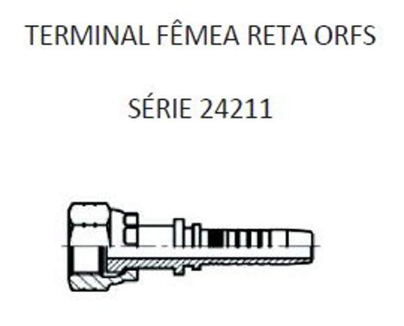 HEMBRA RECTO 1" ORFS X 14F 10 MANG.5/8" PLANO C/ORRING