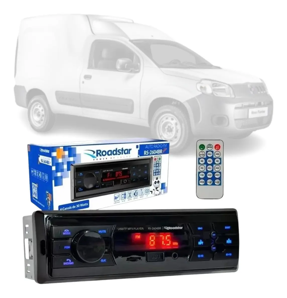 Radio para automóvil con reproductor MP3, FM, USB y Bluetooth