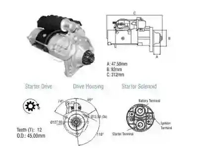 ARRANQUE 12D SCANIA SERIE 4/5 CON MITSUB