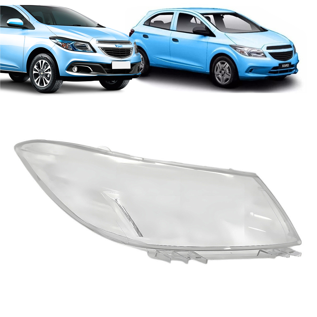 Lente Policarbonato Semioptica Derecho Chevrolet Onix 2013 2019