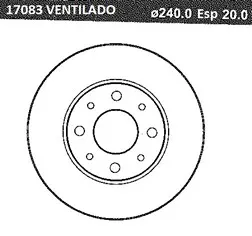 DISCO FRENO (240mm DEL FIAT PALIO-SIENA 96