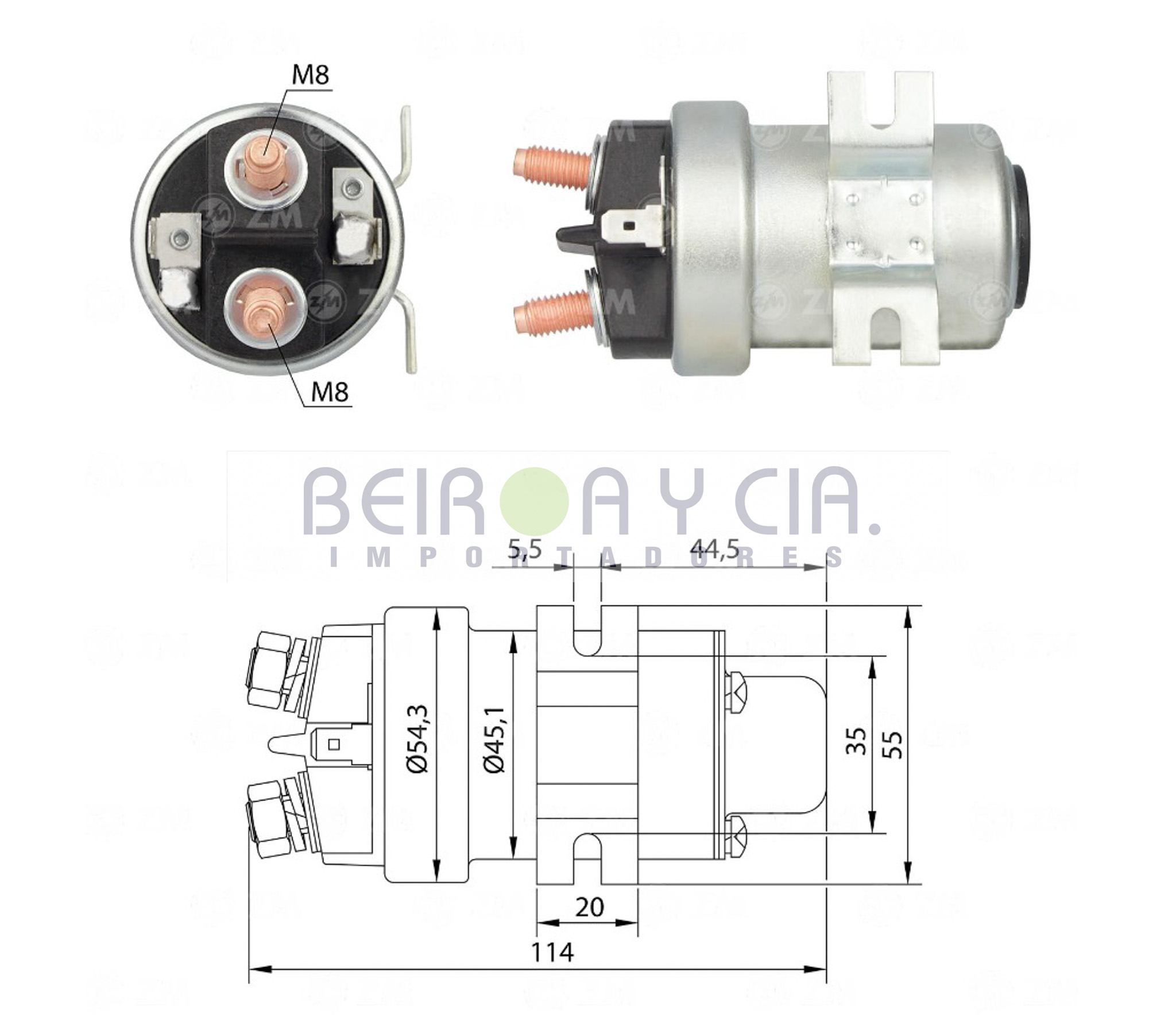 AUTOMATICO ZM 404 24V UNIVERSAL USO PERM 200A