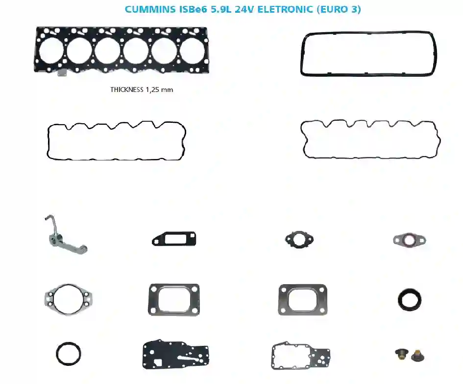 JUNTAS CUMMINS 5.9L 6 CIL ELEC. ISB 5.9 COMPLETO